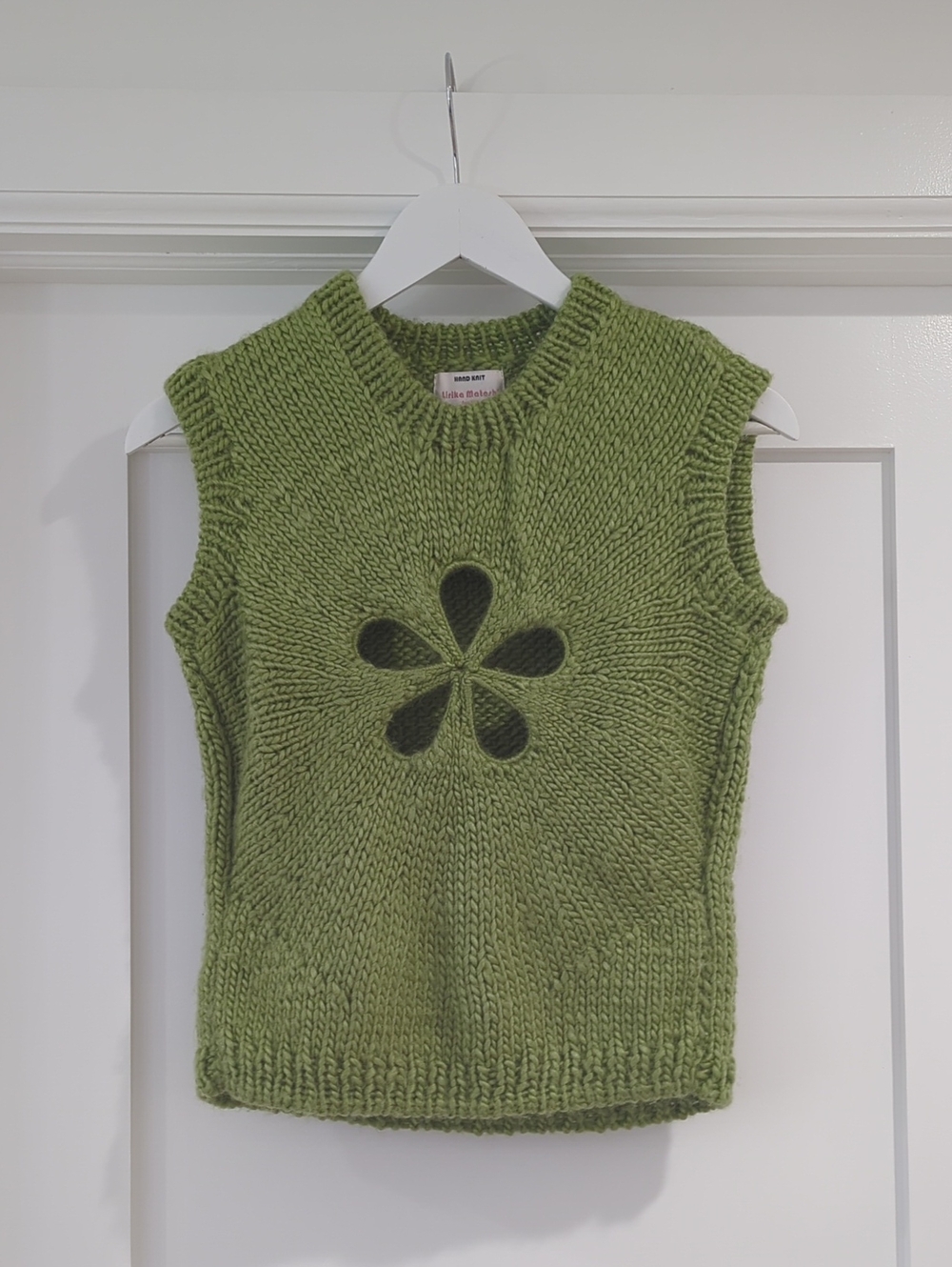 Lirika Matoshi Hand Knit Olive Sweater Vest M